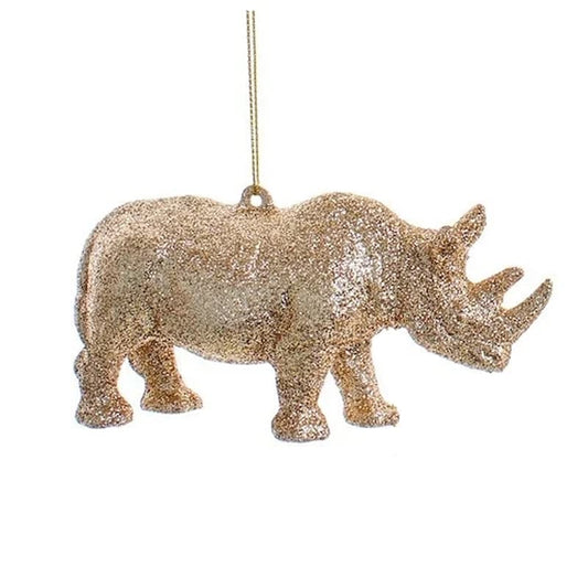 Kerstornament Gouden Neushoorn