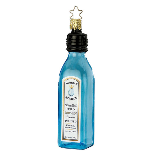 Glazen kerstbal - Fles gin